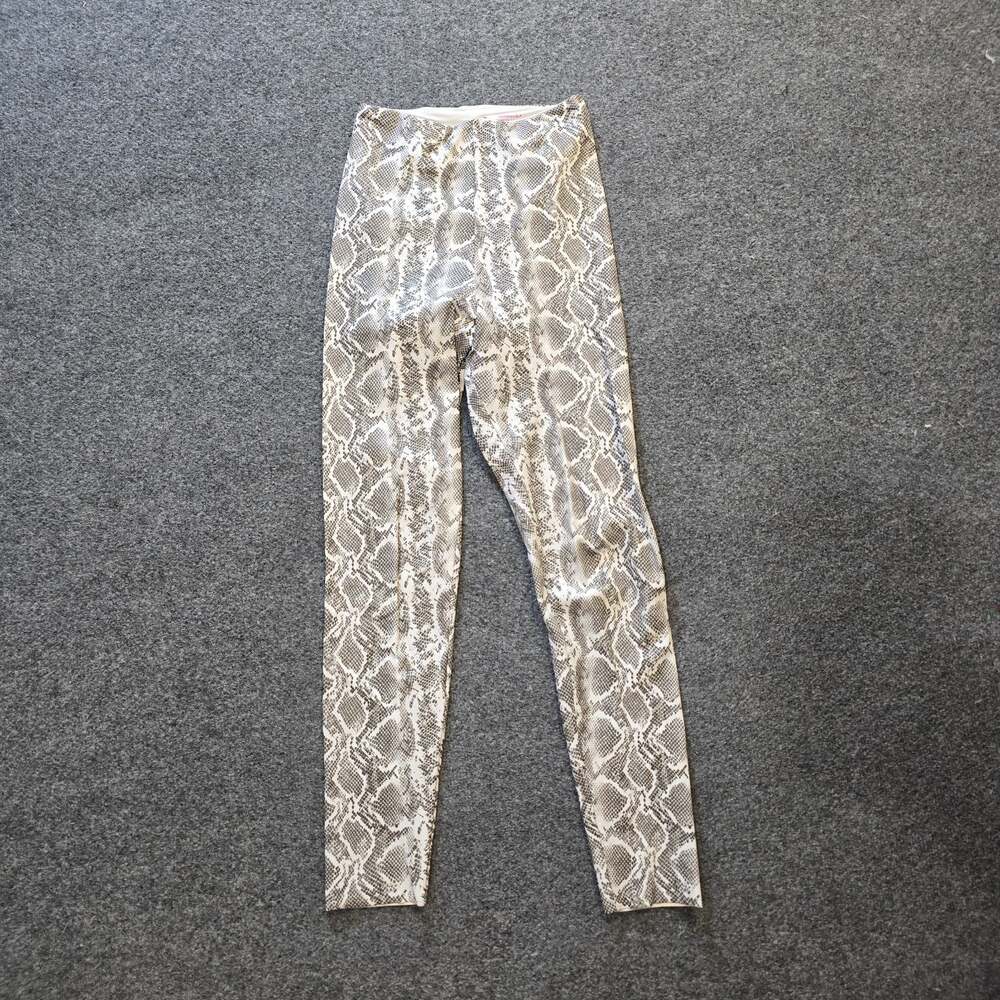 Commando Pants Women Size XS Gray Snakeskin Vegan Leather Skinny Stretchy Casual